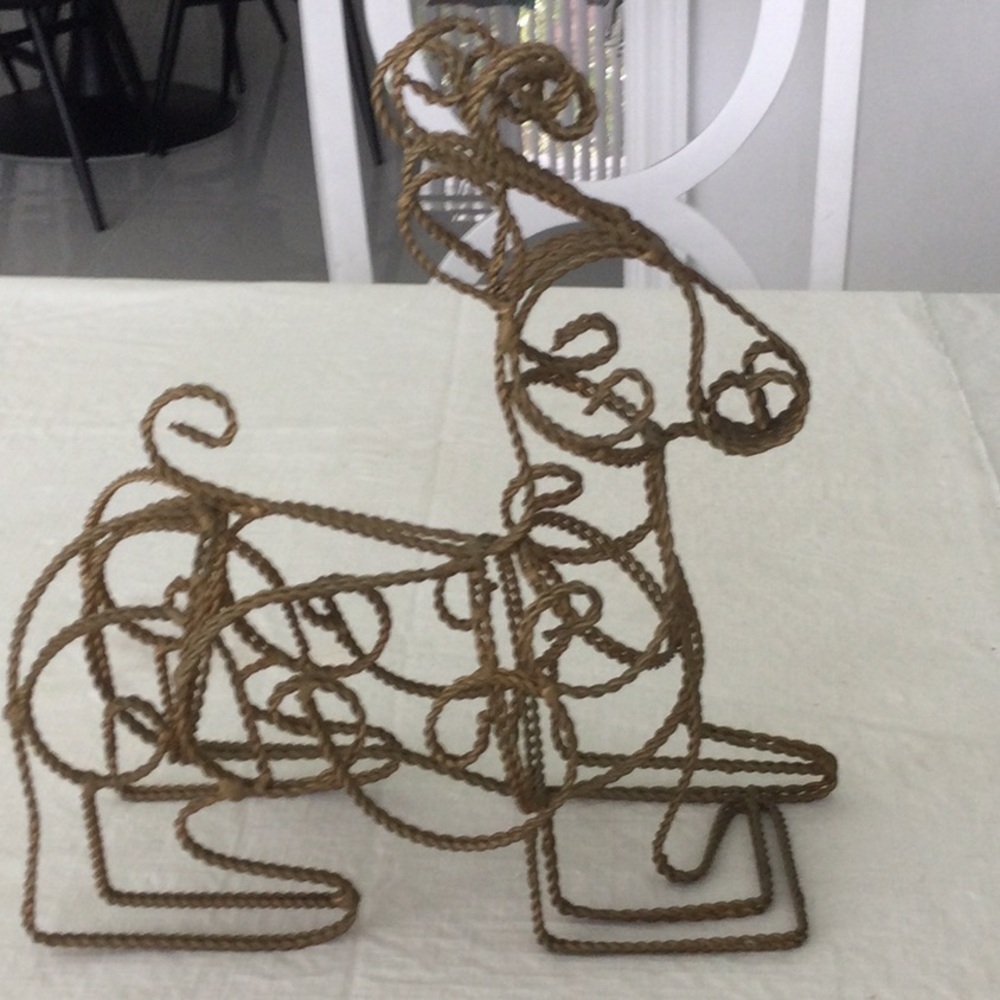 Home A Metal Reindeer for a holiday Decoration